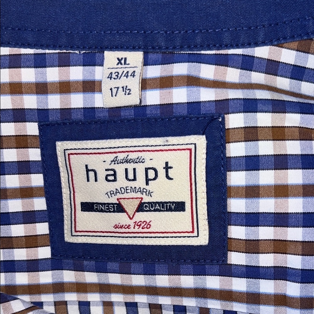 Happy Cotton Men's Blue and White Checkered Shirt XL - Picture 4 of 5